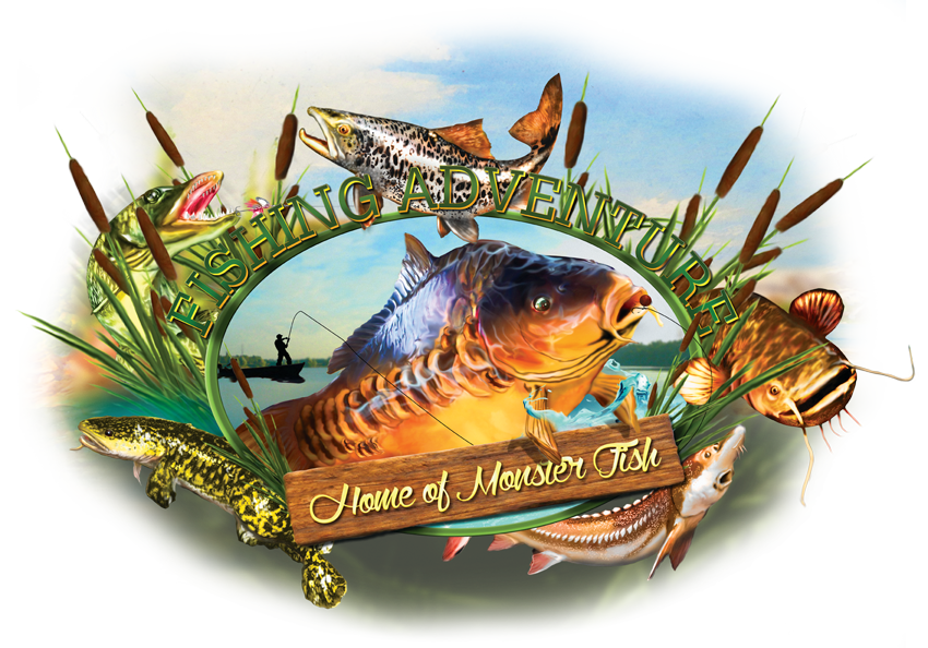 logo fishing adventure