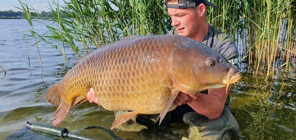 Calvin Tragter vangt nieuw meerrecord schub van 52 pond.